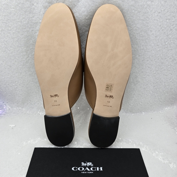 Coach Samie Classic Slide Leather Slip-on Casual Neutral Women's sz 10 - Picture 6 of 12